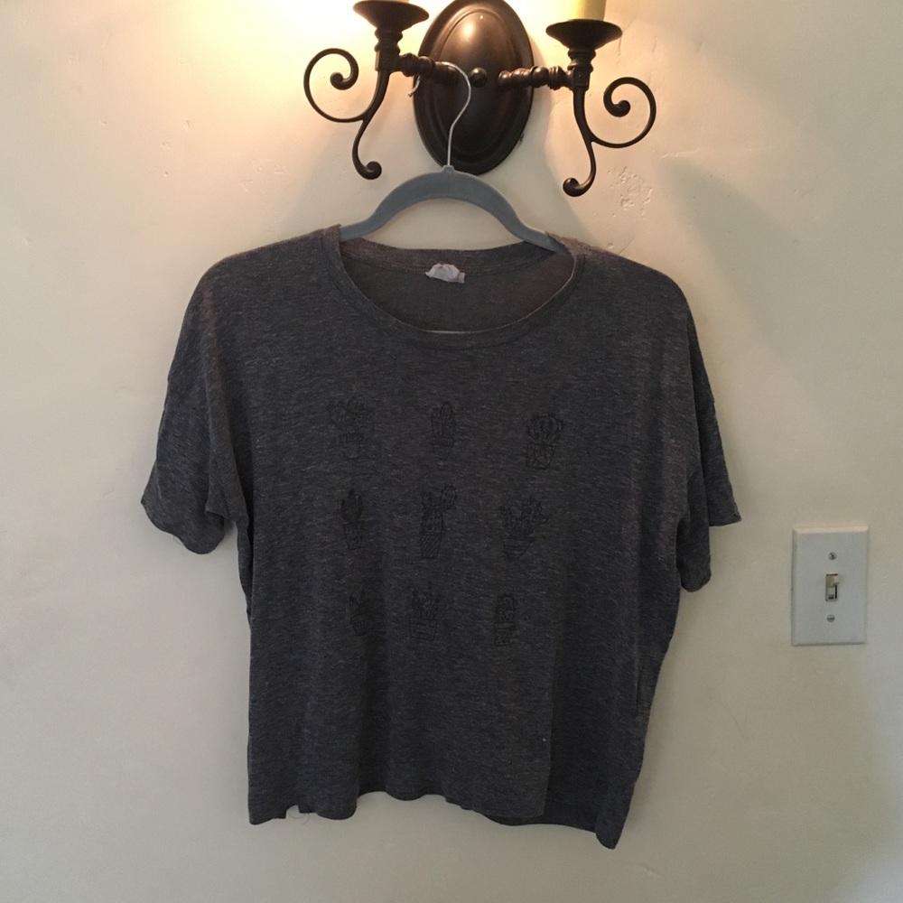 Cactus Succulent Cropped Graphic Tee